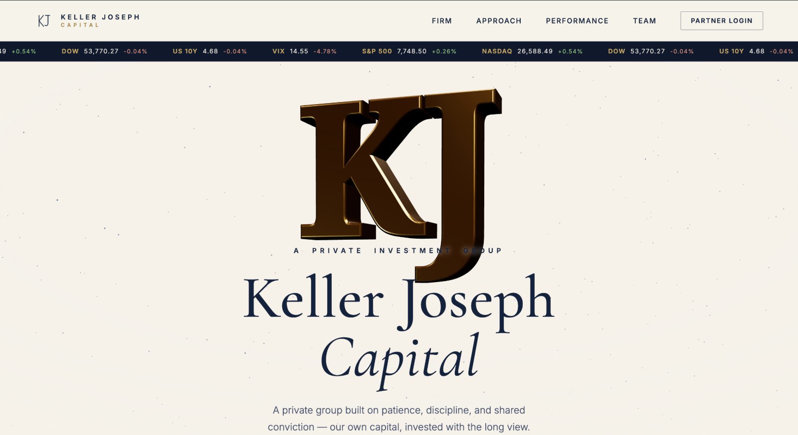 Keller Joseph Capital homepage